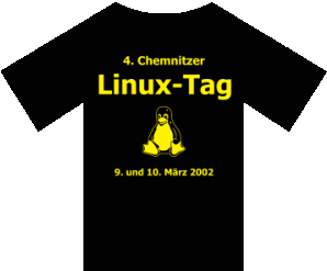 [reale Ansicht des 4. Chemnitzer Linux-Tag
T-Shirts]