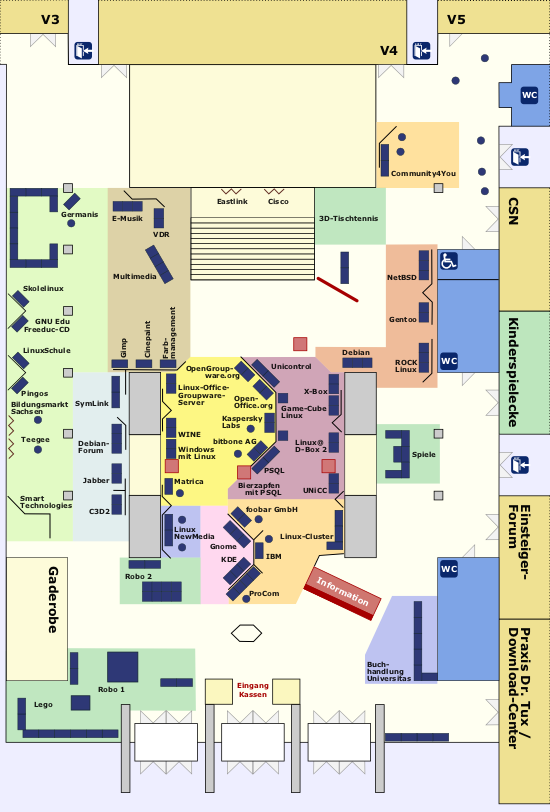 Plan der Ausstellungsfläche (Erdgeschoss