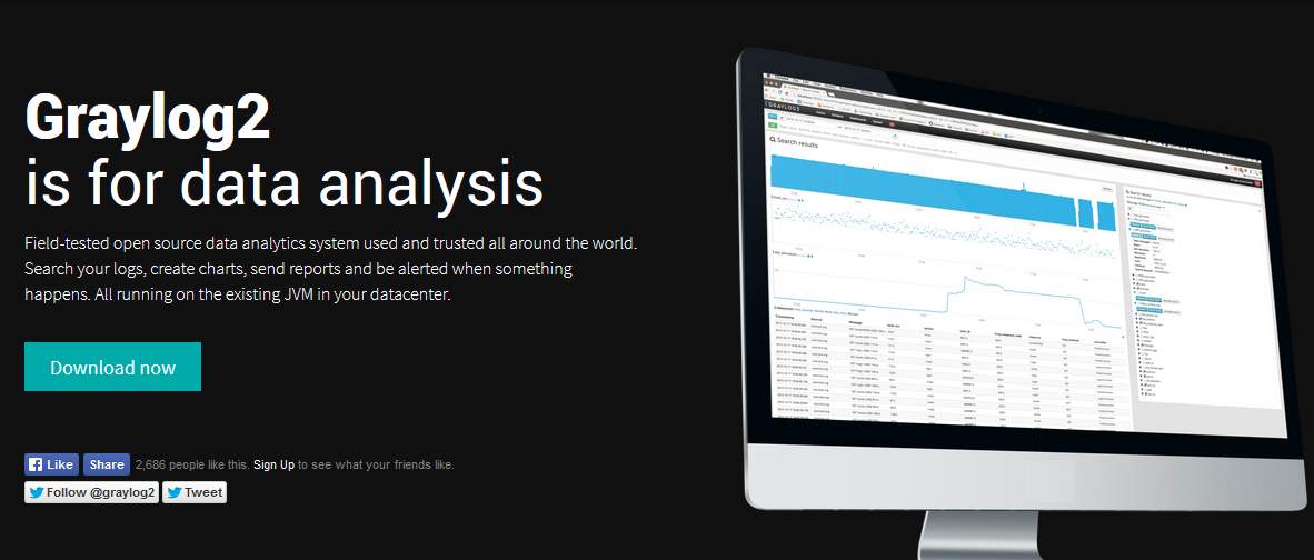 Startseite von Graylog2