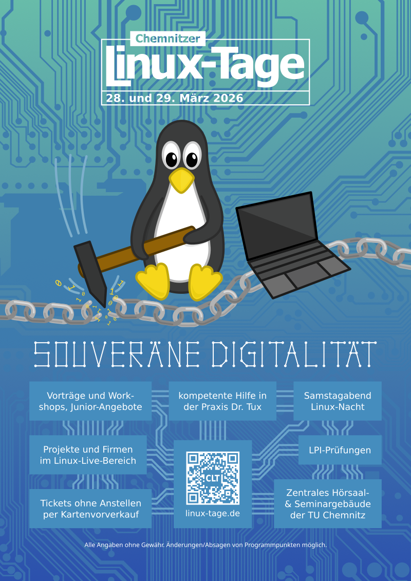 Chemnitzer Linux-Tage Aushang
